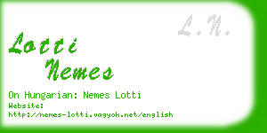 lotti nemes business card